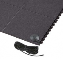 Wykładzina przemysłowa, ergonomiczna System Modułowy, typ Niru Cushion Ease Solid ESD CON FR 91 cm x 91 cm, obszar suchy, kolor czarny